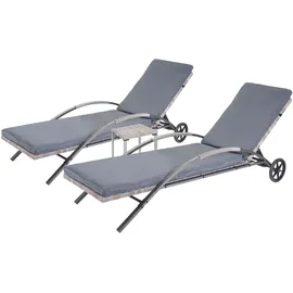 MCW Gartenliege 200 x 0 x 0 cm Grau
