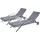 MCW Gartenliege 200 x 0 x 0 cm Grau