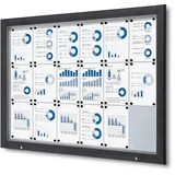 Showdown Showdown® Displays Schaukasten Premium grau 18x DIN A4 146,5 x 4,7 x 106,7 cm, 1 St.
