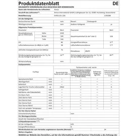 Amica EVKSS 351 226 Einbaukühlschrank (158 l, 1020 mm hoch)