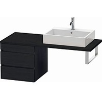 Duravit DuraStyle Waschtisch-Unterschrank DS533701616 50 x 54,8 cm, Eiche schwarz, für Konsole, 2 Schubkästen