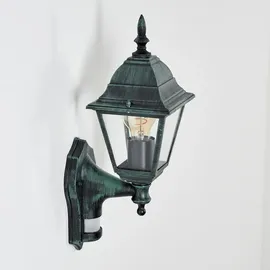 hofstein Wandleuchte Bewegungsmelder (E27) Schwarz/Grün