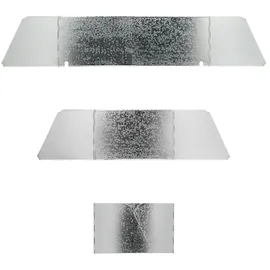 PRO PLUS Koch-Windschutz 3-teilig Stahl faltbar + ausziehbar 38,5/73 x 27 x 24 cm