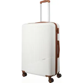 Travelite Bali 4-Rollen L 77 cm / 96 l weiß/cognac