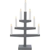 Star Trading Kerzenständer 7-flammig Holz Grau