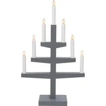 Star Trading Kerzenständer 7-flammig Holz Grau