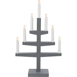 Star Trading Kerzenständer 7-flammig Holz Grau