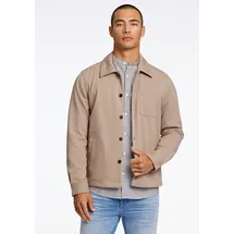 Lindbergh Hemdjacke LINDBERGH "Lindbergh Hemdjacke", Herren, Gr. XXL, beige (sand mix), Obermaterial: 75% Polyester, 22% Viskose, 3% Elasthan; Futter: 95% Polyester, 5% Elasthan, lässig geschnitten, Jacken