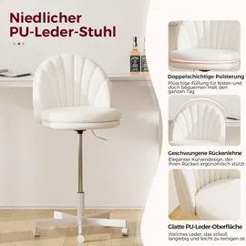 COMHOMA Drehstuhl Kunstleder Weiß
