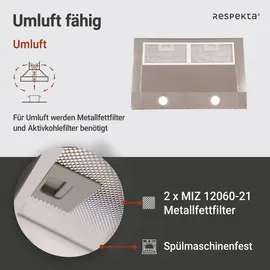 Respekta CH12060IX-21 Unterbauhaube 60 cm Edelstahl