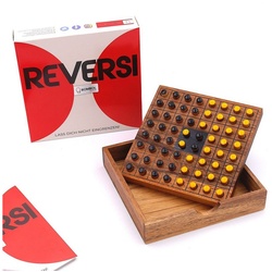 ROMBOL Denkspiele Spiel, Brettspiel Reversi – Interessantes Strategiespiel für 2 Personen aus edlem Holz, Holzspiel gelb|schwarz