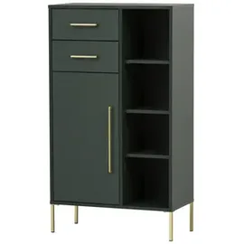 Schildmeyer Kent Highboard 67,1 x 117,4 x 33,1 cm Waldgrün/Gold