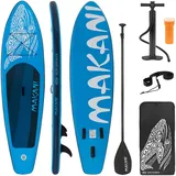 ECD Germany Aufblasbares Stand Up Paddle Board Makani 320 x 82 x 15 cm Blau PVC