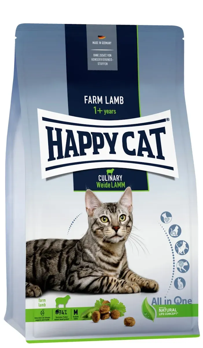 HAPPY CAT Supreme Culinary Adult Weide-Lamm Katzentrockenfutter 10 Kilogramm