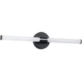 EGLO LED Spiegelleuchte Ramola, Lampe Spiegel Badezimmer, Spiegellampe aus Metall in Schwarz und Kunststoff in Weiß, warmweiß - kaltweiß, IP44, L 60 cm