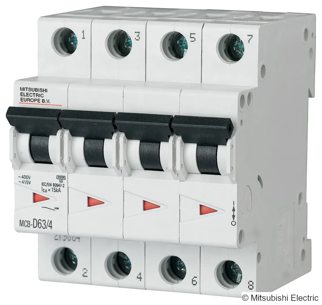 Mitsubishi Electric 1A, 4-polig, D-Kurve MCB-D1/4