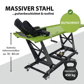 Trutzholm Motorradhebebühne hydraulisch 450 kg Breite 55 cm Parallelhub Montagebühne He... Grün