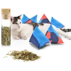 Canadian Cat Company Catnipspielzeug 6x Schmusepyramide Nordic 3-Color