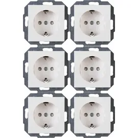 Kopp Schuko-Steckdose Athenis Weiß 6 St.