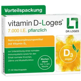 Dr. Loges vitamin D-Loges 7.000 I.E. pflanzlich Wochendepot Weichkapseln 90 St.