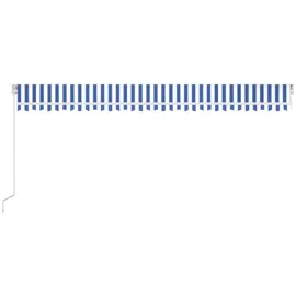 vidaXL Einziehbar LED Gelenkarmmarkise 600 x 350 cm blau/weiß 3069041