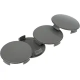 RKC 4X 57 mm Nabenkappen Felgen Deckel Radnaben Kappen Grau Gewölbt für Smart 451 453