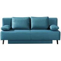 Novel Schlafsofa Sweet, Blau, Textil, Uni, 2-Sitzer, Füllung: Polyurethan (Pur), 193x85x88 cm, Schlafen auf Sitzhöhe, Kinder- & Jugendzimmer, Jugendmöbel, Jugendsofas