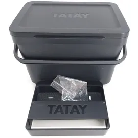 PLASTICOS TATAY Biomülleimer Küche 6 l Schwarz