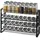 Vevor abnehmbares Gewürzregal 4-stöckiger Gewürzhalter Organizer, stapelbarer Gewürzständer (401 x 116 x 271 mm), Küchenaufbewahrung für Arbeitsplatte, Küchen-Vorratsschrank, Speisekammer Schwarz