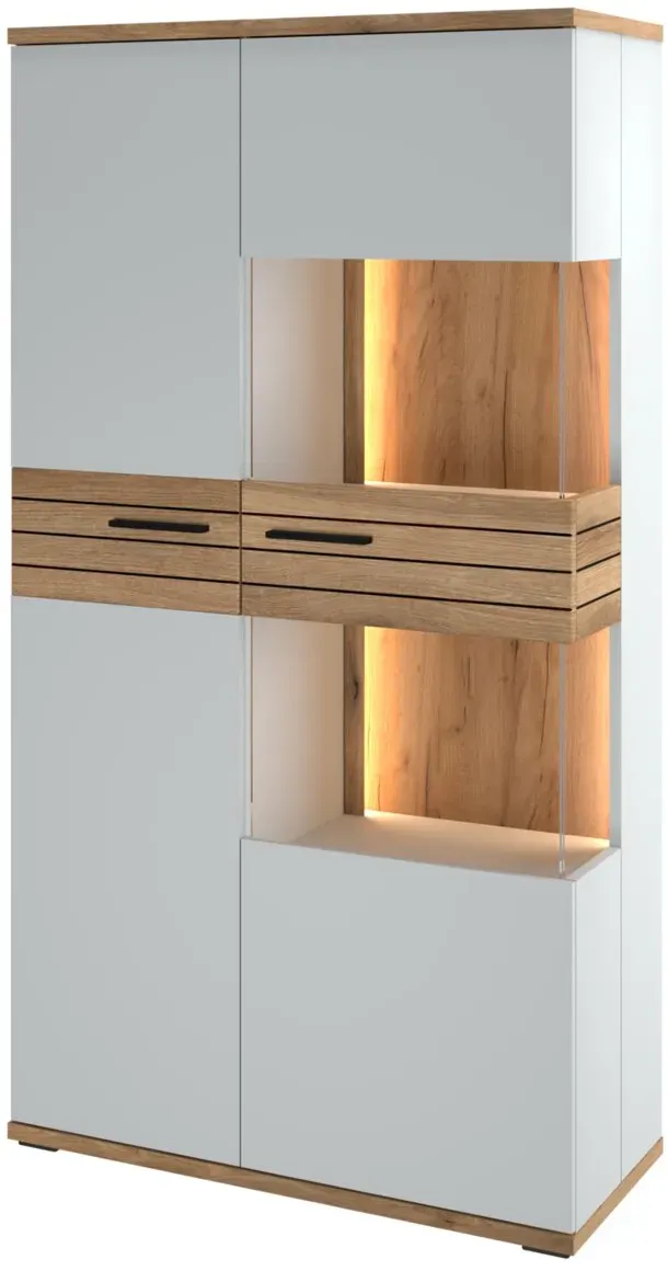 Set one by Musterring Highboard SET ONE QUINCY - B/H/T ca. 80.00x155.00x40.00