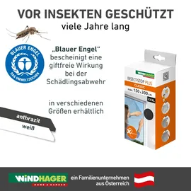 WINDHAGER Insektenschutz Plus Fliegengitter 100 x 130 cm Grau