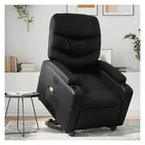 vidaXL Massagesessel mit Aufstehhilfe Kunstleder 89 x 100 x 0 cm Schwarz elektrisch