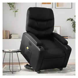 vidaXL Massagesessel mit Aufstehhilfe Kunstleder 89 x 100 x 0 cm Schwarz elektrisch