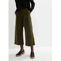 bonprix Cordhose Culotte dunkeloliv 44