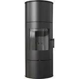 Kratki Kaminofen aus stahl Rollo Hoch | Ø 150 7 kW | Innenverkleidung schwarz