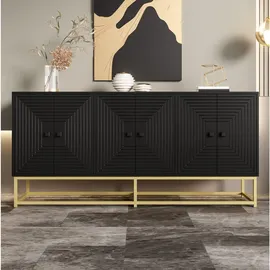 modfu Kommode 160 x 75,5 x 38 cm Schwarz