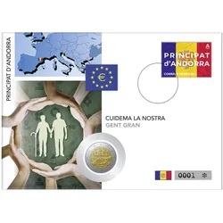 "2 €-Numisbriefe Europa" – Ausgabeland: Andorra - Motiv: Wir kümmern uns um Senioren