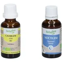 HerbalGem Noctigem Bio + Calmigem DUO PROMO Huile 2x30 ml