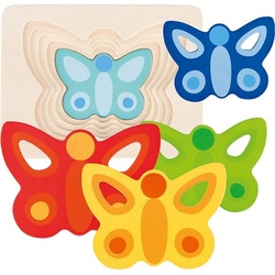 Goki 57486 - Schichtenpuzzle Schmetterling II