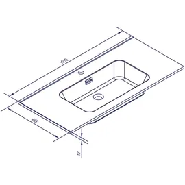 Fackelmann Vita Waschtisch 101 x 46,5 cm