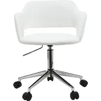 miliboo Design-Bürostuhl Kunstleder Weiß