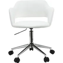 miliboo Design-Bürostuhl Kunstleder Weiß
