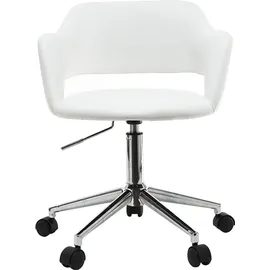 miliboo Design-Bürostuhl Kunstleder Weiß