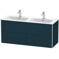 Duravit XSquare Waschtischunterbau wandhängend 4 Schubkästen, Nachtblau seidenmatt