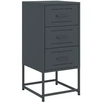 VidaXL Nachttisch Anthrazit 36x39x78 cm Stahl