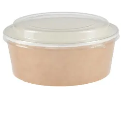 Colpac Recycelbare Einweg Salat Schalen mit Deckel Groß 1300ml ( 150er Pack)
