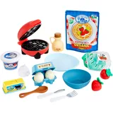 little tikes Creative Chefs Waffle Kit - Mit Speziellem Make-It Mix Spielsand, 18 Zubehörteilen, Realistischem Spiel-Waffeleisen, für Jungen und Mädchen ab 3 Jahren, Nicht ESSBAR
