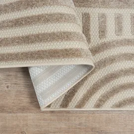 Sanat Teppich Berlin, rechteckig, Höhe: 6 mm, In -und Outdoor geeignet, Außenbereich, Terrasse, Balkon, auch Läufer beige 120 cm x 170 cm x 6 mm