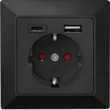Logilink USB-Steckdose Unterputz Schwarz