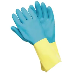 Zweifarbige Neopren-/Latex-Handschuhe Größe L (Paar)